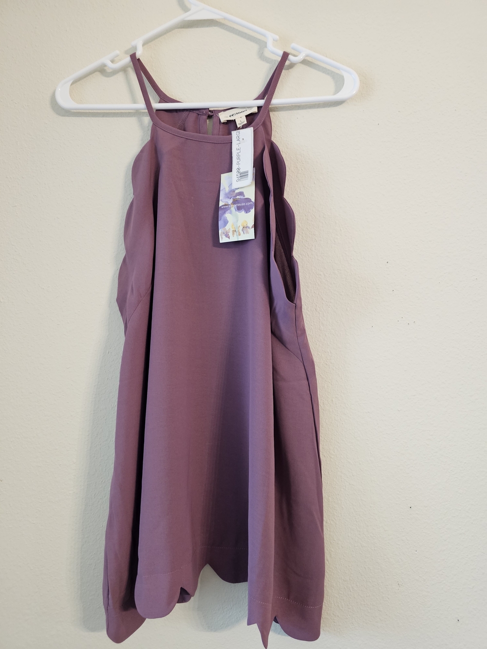 EESOME Purple Sleeveless Halter Top